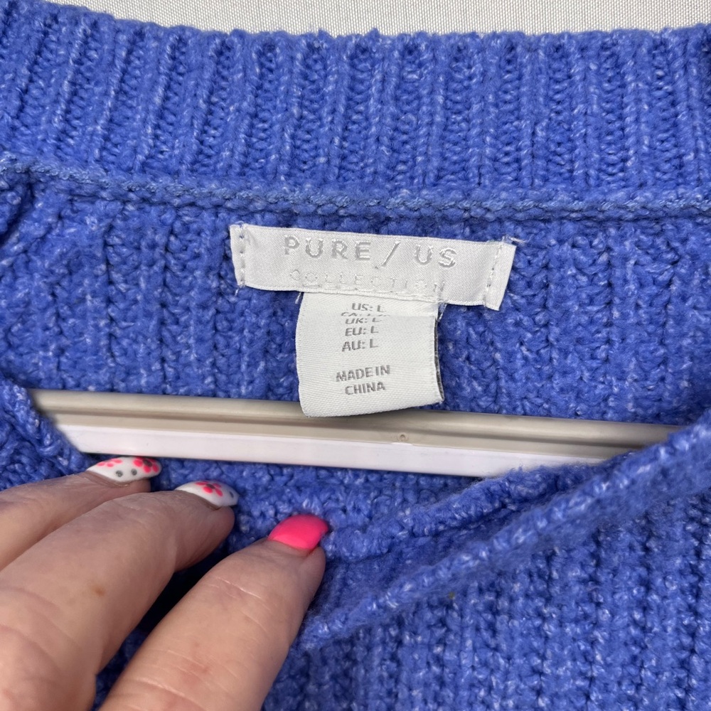 Pur Bright Blue‎ Women's Crewneck Knit Sweater - Picture 2 of 6